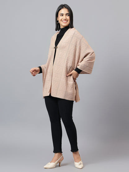 Women's Casual Peach Jacquard Stole