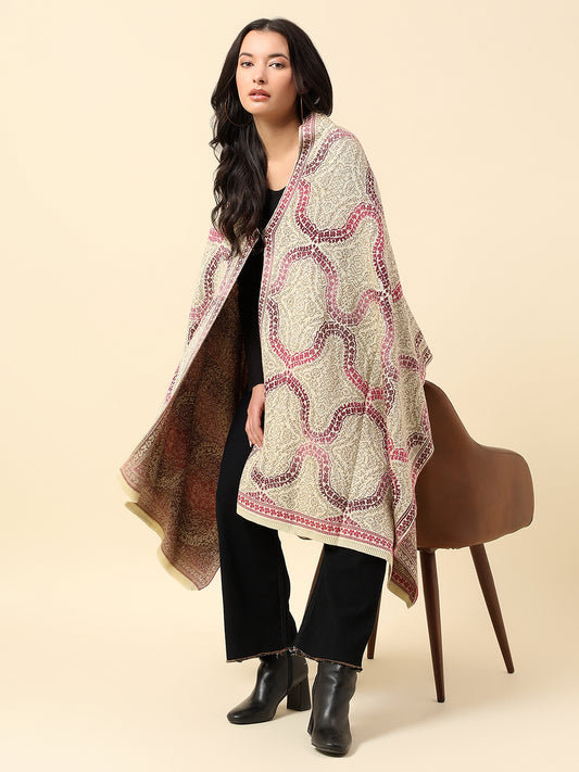 Stole for Women l Premium Casual Soft Stole Acrylic Self Design Pattern