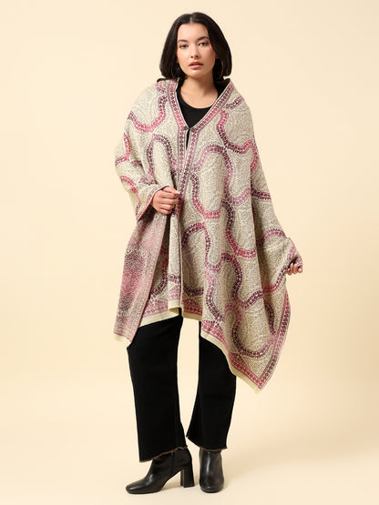 Stole for Women l Premium Casual Soft Stole Acrylic Self Design Pattern