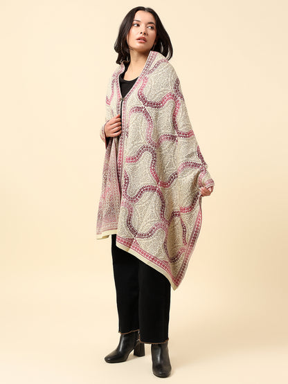 Stole for Women l Premium Casual Soft Stole Acrylic Self Design Pattern