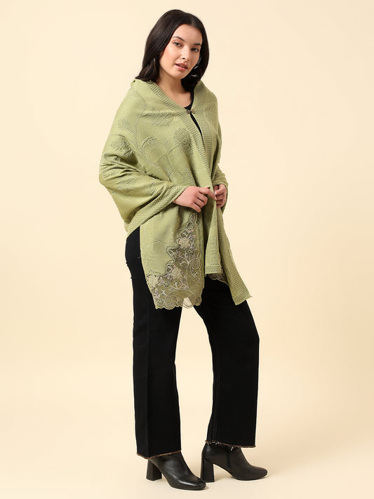 Stole for Women l Premium Casual Soft Stole Acrylic Self Design Pattern