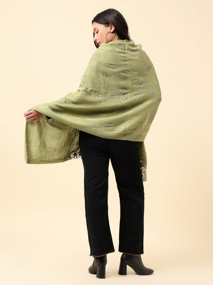 Stole for Women l Premium Casual Soft Stole Acrylic Self Design Pattern