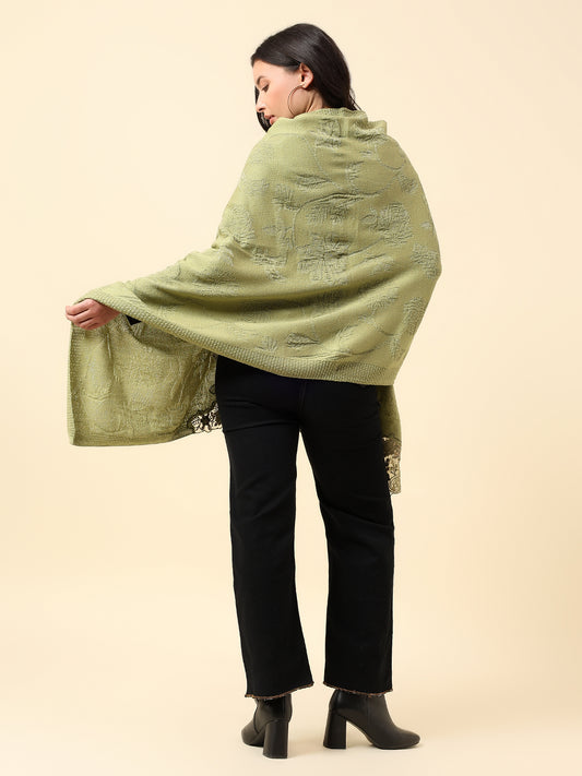 Stole for Women l Premium Casual Soft Stole Acrylic Self Design Pattern