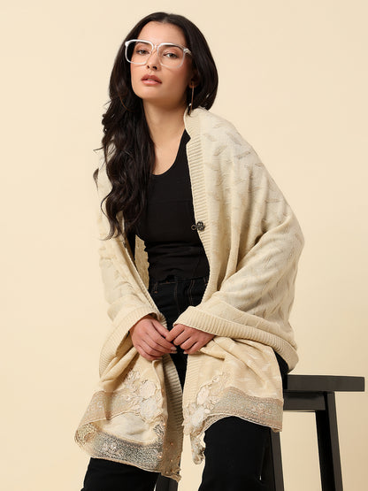 Stole for Women l Premium Casual Soft Stole Acrylic Self Design Pattern