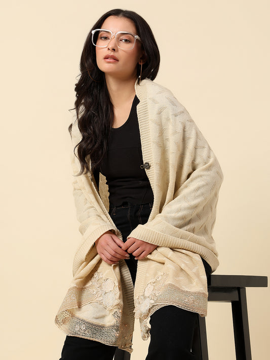 Stole for Women l Premium Casual Soft Stole Acrylic Self Design Pattern