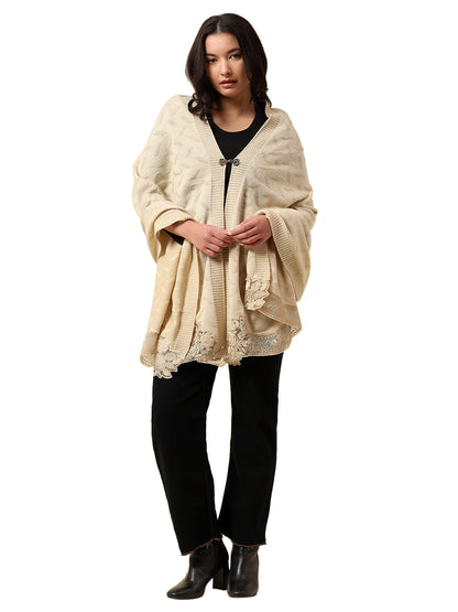 Stole for Women l Premium Casual Soft Stole Acrylic Self Design Pattern