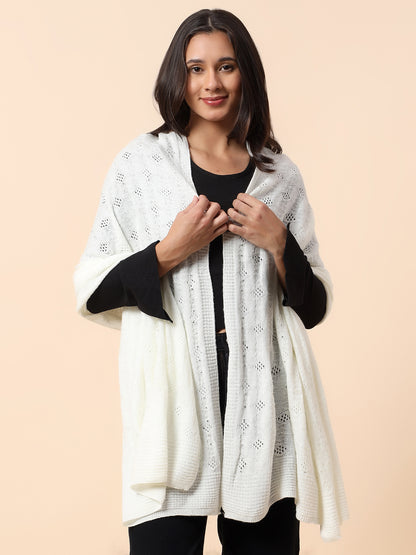 Stole for Women l Premium Casual Soft Stole Acrylic Fabric Self Design Pattern