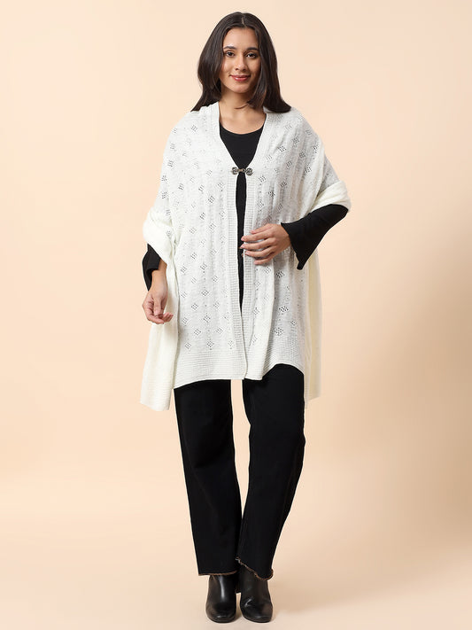 Stole for Women l Premium Casual Soft Stole Acrylic Fabric Self Design Pattern