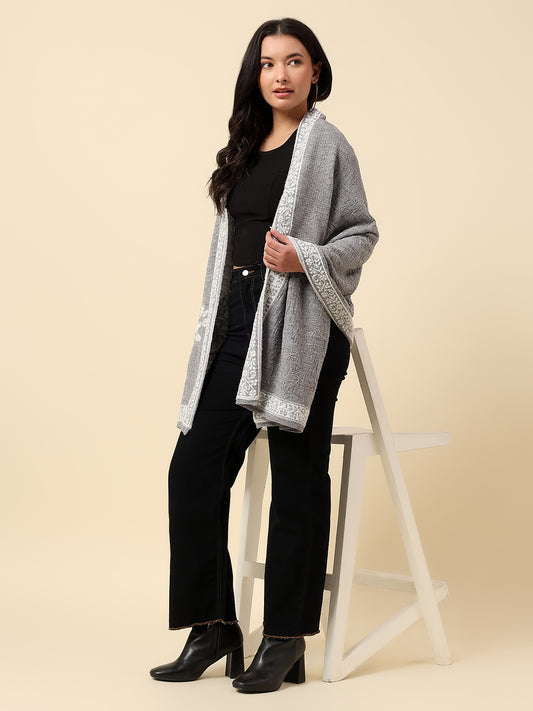 Stole for Women l Premium Casual Soft Stole Acrylic Self Design Pattern