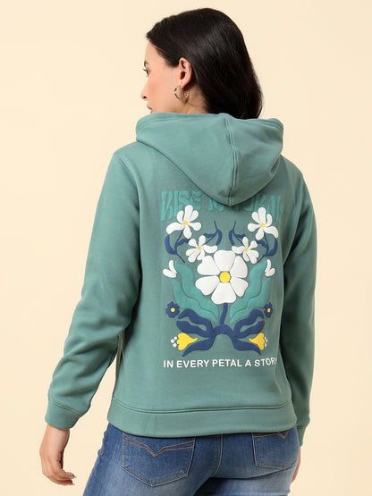 Sweatshirt for Women |Winter Wear Suede Fabric Pull-On Closure Regular Fit Printed Pattern