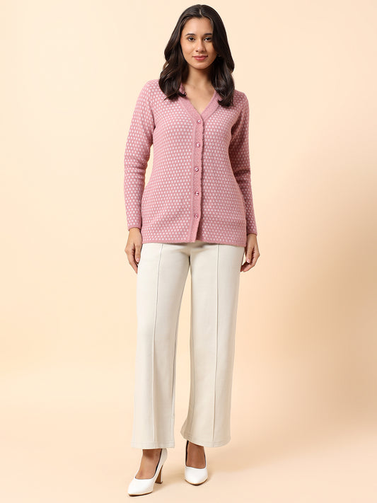 Sweater for Women l Winter Wear Fancy Fabric V-Neck Regular Fit Printed Pattern