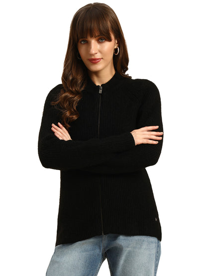 Sweater for Women | Winter Wear Knitted Fabric Round Neck Regular Fit Solid Pattern