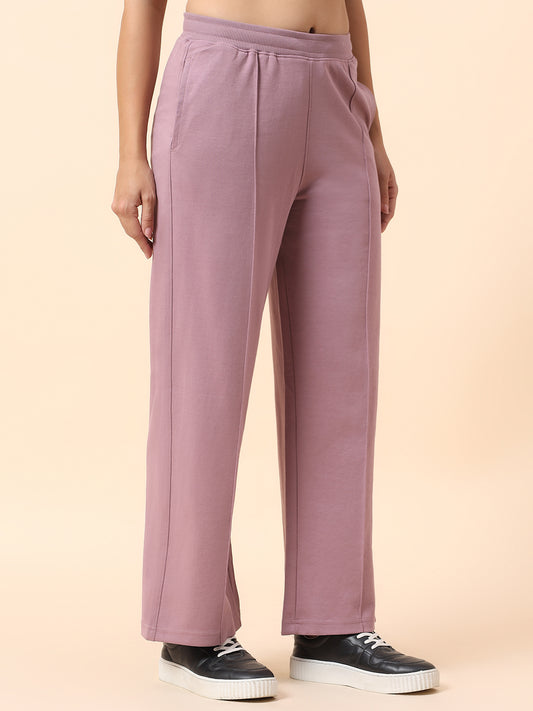 Formal Trouser for Women | Breathable & Soft with Color Fastness Regular Fit Polyester Fabric Solid Pattern Elasticated Closure