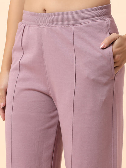 Formal Trouser for Women | Breathable & Soft with Color Fastness Regular Fit Polyester Fabric Solid Pattern Elasticated Closure