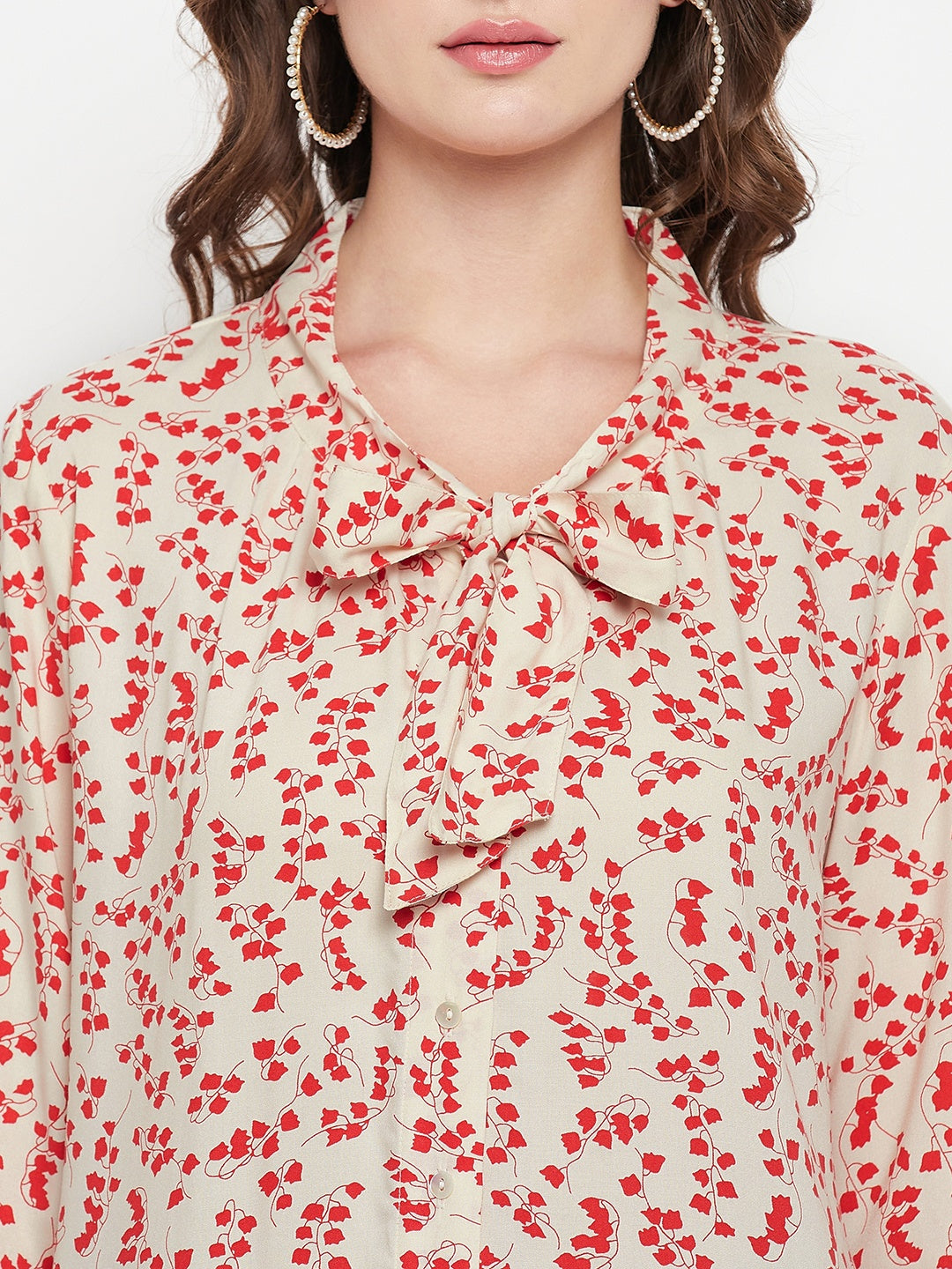 Cantabil Women Red Printed Tunic (7135776342155)
