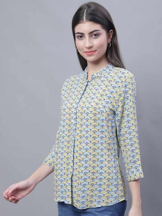 Cantabil Women Printed Multicolored Tunic (7135784173707)