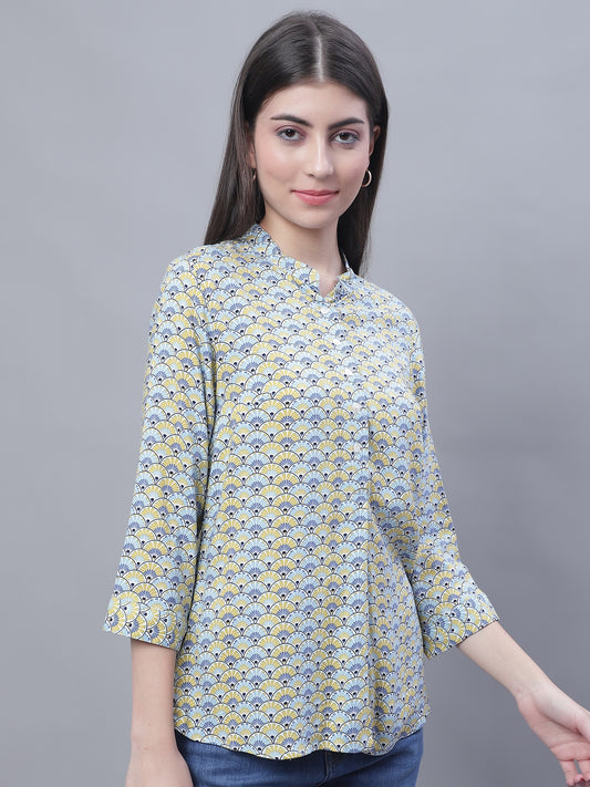 Cantabil Women Printed Multicolored Tunic (7135784173707)