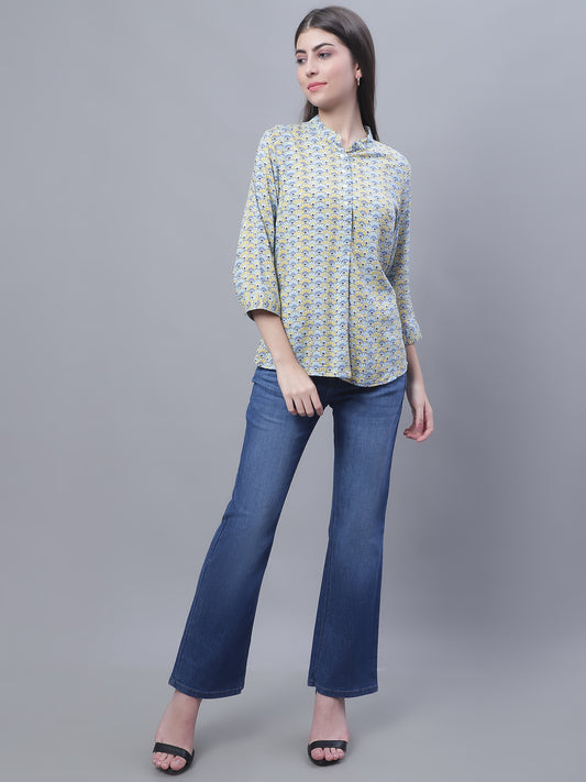 Cantabil Women Printed Multicolored Tunic (7135784173707)