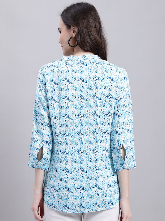 Cantabil Women Multi Color Floral Printed 3/4 sleeve Tunic (7155780878475)