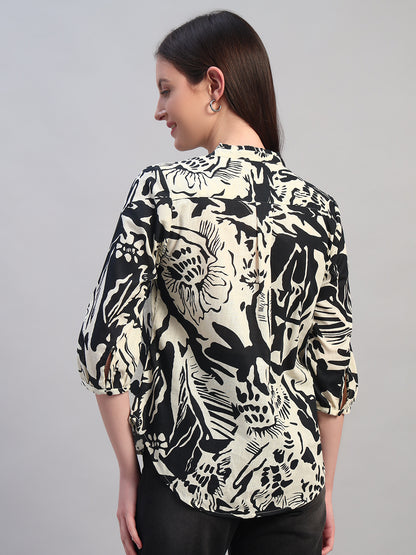 Tunic for Women | Breathable & Soft with Color Fastness Regular Fit Round Neck Cotton Linen Fabric Printed Pattern