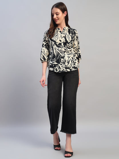 Tunic for Women | Breathable & Soft with Color Fastness Regular Fit Round Neck Cotton Linen Fabric Printed Pattern