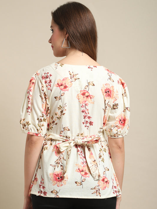 Cantabil Ladies Off White Top (7121576591499)