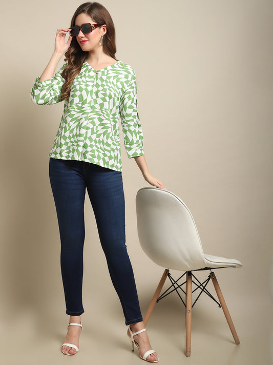 Cantabil Ladies Green Top (7121593860235)