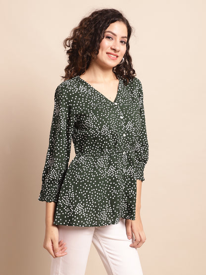 Cantabil Women Green Top (7137984479371)