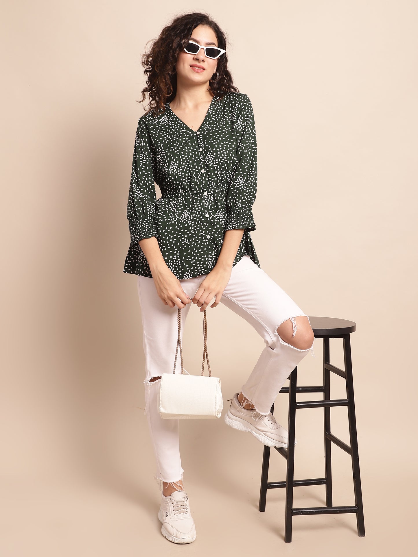 Cantabil Women Green Top (7137984479371)