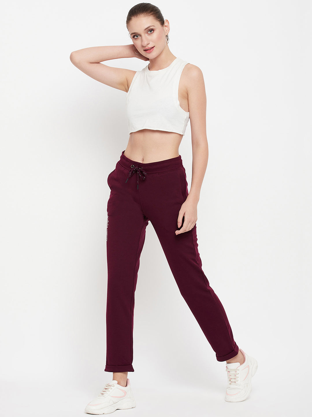 Cantabil Women Wine Track Pant (7135574491275)