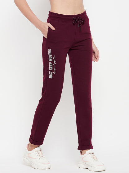 Cantabil Women Wine Track Pant (7135574491275)