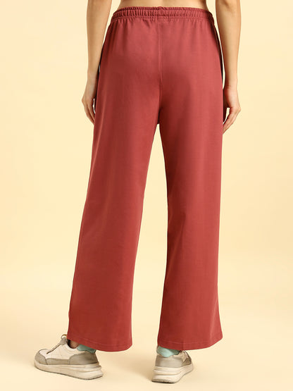 Track Pants for Women | Breathable & Soft with Color Fastnes Regular Fit Poly Cotton Fabric Solid Pattern Drawstring Closure