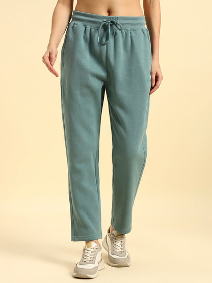 Track Pants for Women | Breathable & Soft with Color Fastnes Regular Fit Fleece Fabric Solid Pattern Drawstring Closure