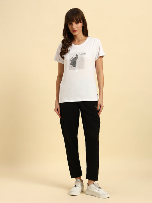 T-Shirt for Women | Breathable & Soft with Color Fastness Regular Fit Round Neck Cotton Fabric Printed Pattern