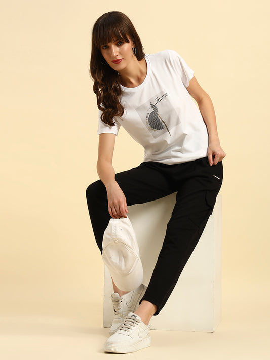 T-Shirt for Women | Breathable & Soft with Color Fastness Regular Fit Round Neck Cotton Fabric Printed Pattern