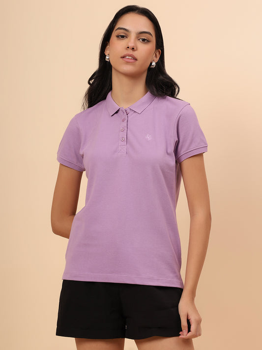 T-Shirt for Women l Breathable & Soft with Color Fastness Regular Fit Poly Cotton Fabric Solid Pattern