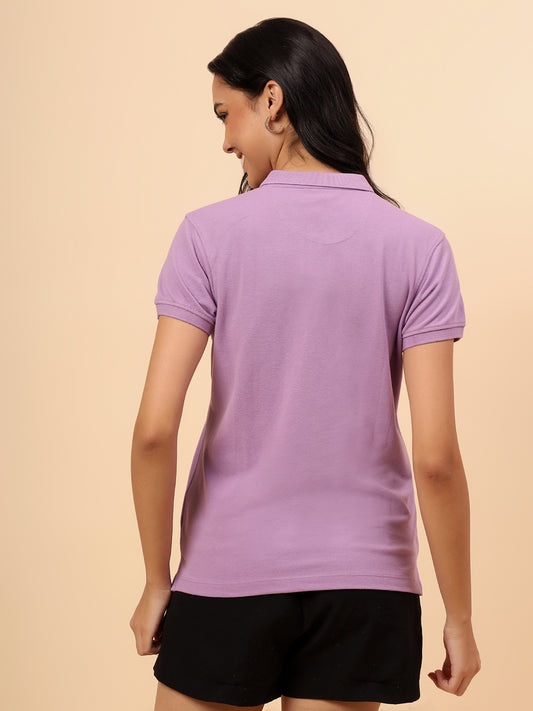 T-Shirt for Women l Breathable & Soft with Color Fastness Regular Fit Poly Cotton Fabric Solid Pattern