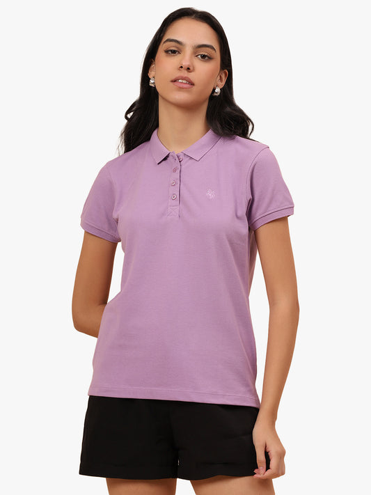 T-Shirt for Women l Breathable & Soft with Color Fastness Regular Fit Poly Cotton Fabric Solid Pattern