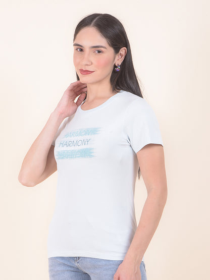 T-Shirt for Women l Breathable & Soft with Color Fastness Regular Fit Round Neck Cotton Stretch Fabric Printed Pattern