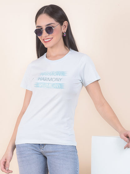 T-Shirt for Women l Breathable & Soft with Color Fastness Regular Fit Round Neck Cotton Stretch Fabric Printed Pattern