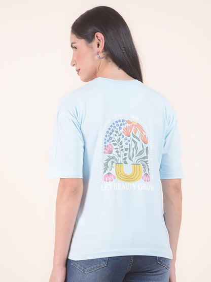 T-Shirt for Women l Breathable & Soft with Color Fastness Regular Fit Round Neck Cotton Stretch Fabric Printed Pattern