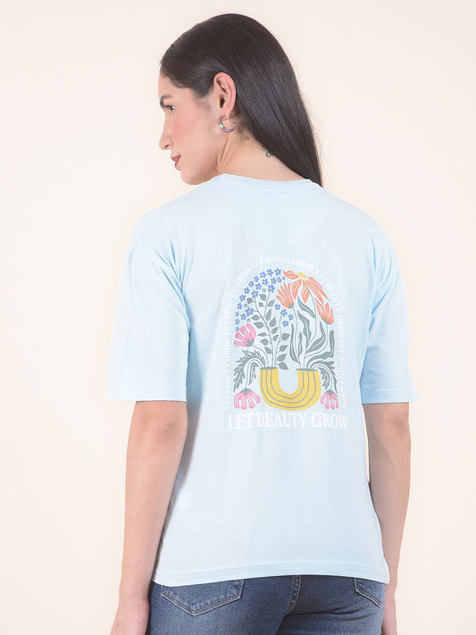 T-Shirt for Women l Breathable & Soft with Color Fastness Regular Fit Round Neck Cotton Stretch Fabric Printed Pattern