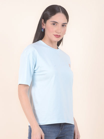 T-Shirt for Women l Breathable & Soft with Color Fastness Regular Fit Round Neck Cotton Stretch Fabric Printed Pattern