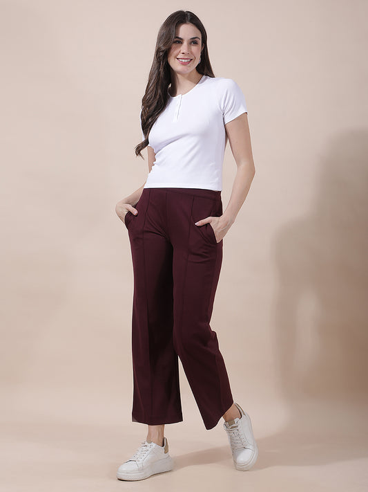 Pant for Women l Breathable & Soft with Color Fastness Regular Fit Nylon Fabric Solid Pattern