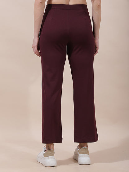 Pant for Women l Breathable & Soft with Color Fastness Regular Fit Nylon Fabric Solid Pattern