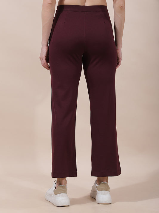 Pant for Women l Breathable & Soft with Color Fastness Regular Fit Nylon Fabric Solid Pattern