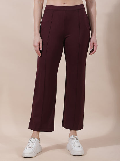 Pant for Women l Breathable & Soft with Color Fastness Regular Fit Nylon Fabric Solid Pattern