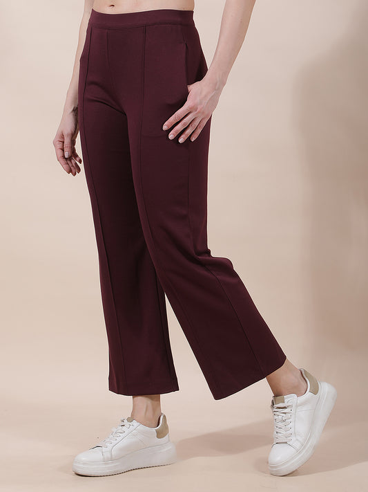 Pant for Women l Breathable & Soft with Color Fastness Regular Fit Nylon Fabric Solid Pattern