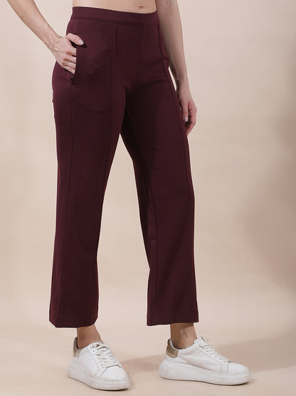 Pant for Women l Breathable & Soft with Color Fastness Regular Fit Nylon Fabric Solid Pattern