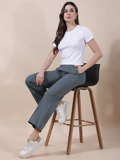Pant for Women l Breathable & Soft with Color Fastness Regular Fit Nylon Fabric Solid Pattern